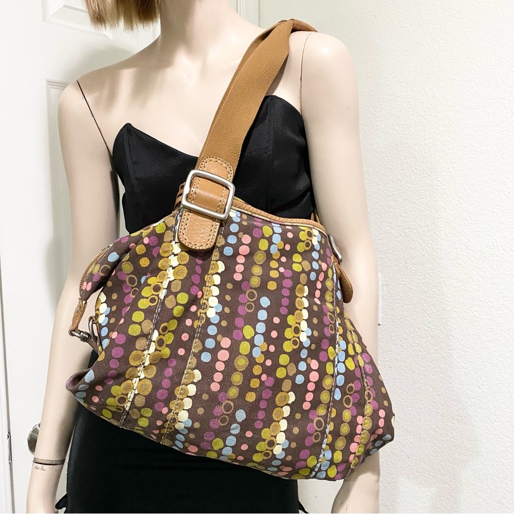 Fossil Multicolored Polka Dot Bubble Canvas Print… - image 1